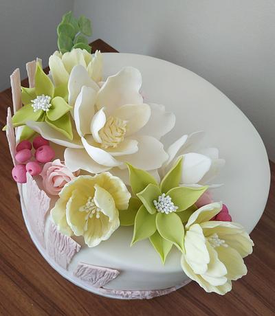 Birthday flower cake - Cake by Ellyys