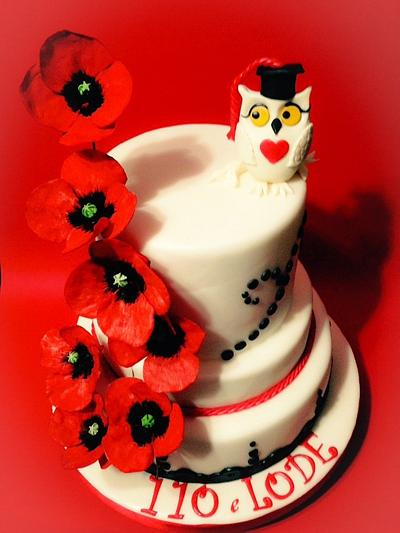 Poppies in wafer paper - Cake by EleonoraSdino