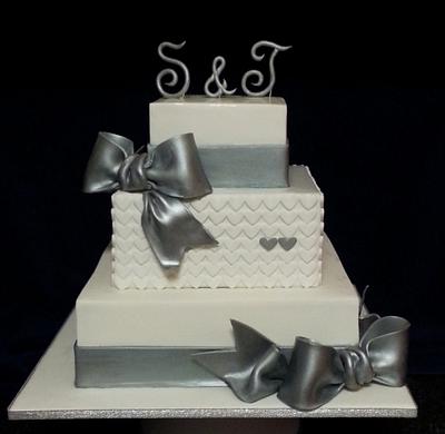 Simple engagement cake - Cake by The Custom Piece of Cake
