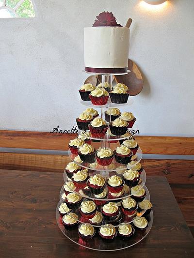 Cupcakes Wedding Cake - Cake by AnnettesCakes