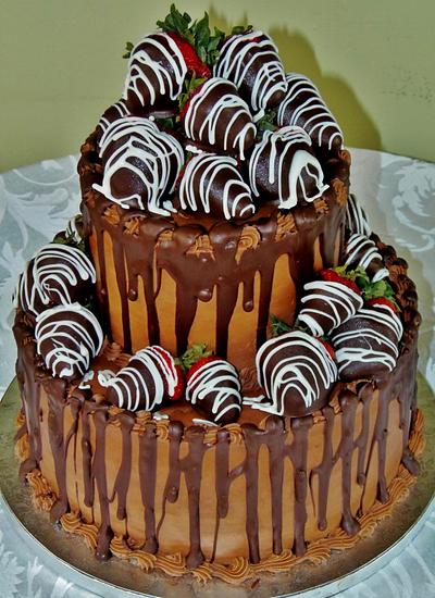 Chocolate and strawberries in sinful form!  - Cake by Nancys Fancys Cakes & Catering (Nancy Goolsby)
