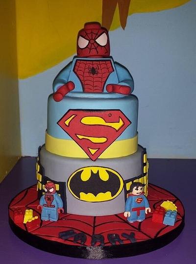 Lego superhero cake - Cake by Martina Kelly