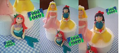 Princess Disney, Ariel, Sleeping Beauty and Snow White... - Cake by LiliaCakes