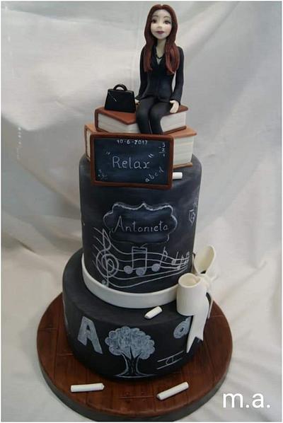 teacher retirement cake - Cake by Isabel