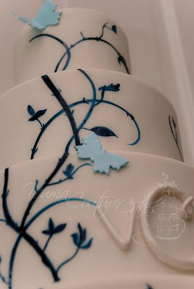 Painted wedding cake - Cake by Jamie Hoffman