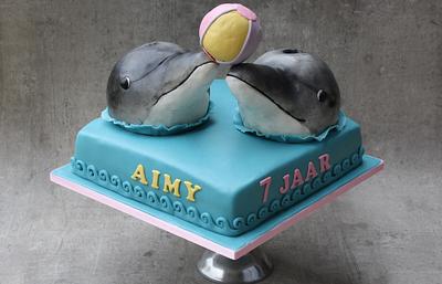 Dolphins - Cake by Bonzzz