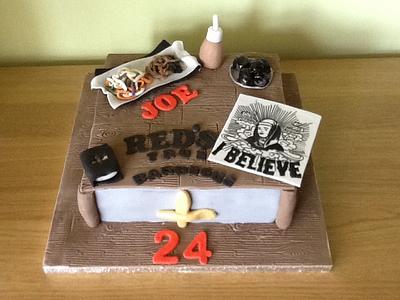 Reds true barbecue restaurant in a cake!  - Cake by sayitwithcakeamy