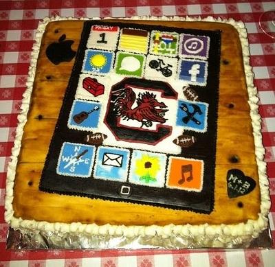 Groom's Cake with iPad Theme - Cake by Rachel