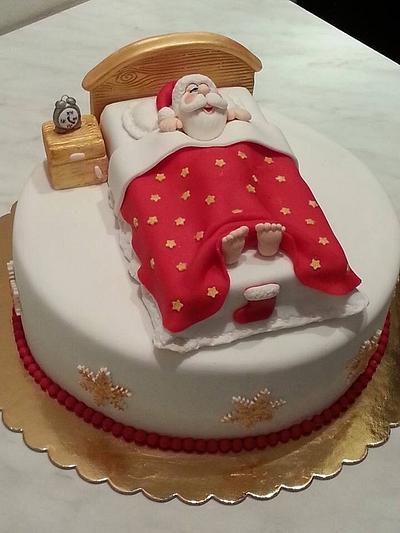 Hush! Santa is sleepy ;)  - Cake by Gabriela Doroghy