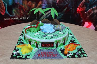 Dinosaur family cake - Cake by Sweet Mantra Homemade Customized Cakes Pune