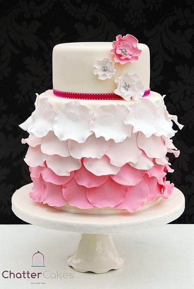 Pink ruffles - Cake by Chatter Cakes