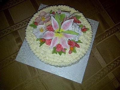 Flower's for retirement  - Cake by Valley Kool Cakes (well half of it~Tara)