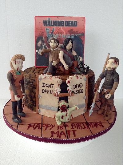 Walking Dead vs Vikings - Cake by Jing14