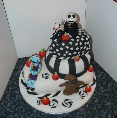 Nightmare before Christmas Cake and Cupcakes - Cake by Krazy Kupcakes 