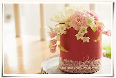 Vintage flower cake - Cake by Monika