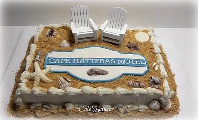 Cape Hatteras Motel Birthday - Cake by Donna Tokazowski- Cake Hatteras, Martinsburg WV