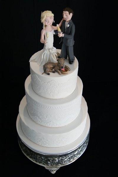 'Cheers' Wedding cake - Cake by Julie Anne White