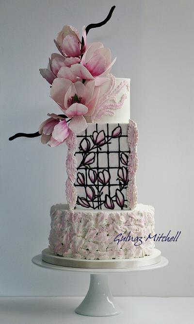 Magnolia cake, Cake craft guides Wedding Cakes and Sugar flowers, issue 26 - Cake by Gulnaz Mitchell
