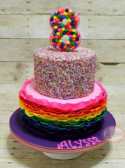 Rainbows and Sprinkles - Cake by Aldoria Cakery