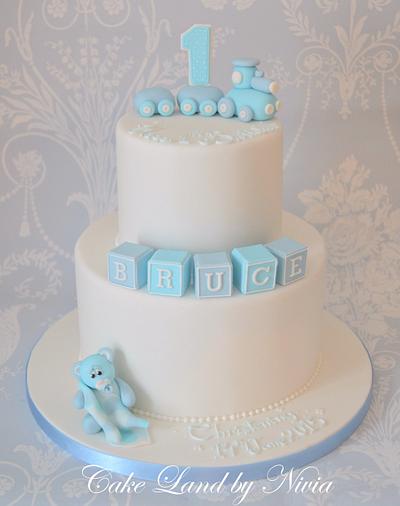 Christening and first birthday cake - Cake by Nivia