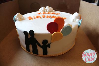 Balloons! - Cake by Sugar Cube Bakery