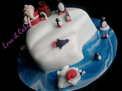 Family penguines Christmas  - Cake by Love it cakes