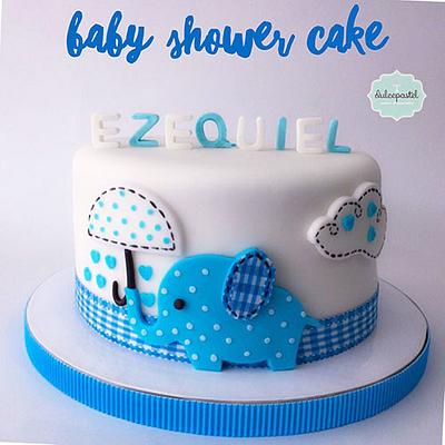 Torta Baby Shower Niño - Cake by Dulcepastel.com