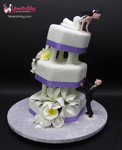 "Falling in Love" Wedding Cake - Cake by Serdar Yener | Yeners Way - Cake Art Tutorials