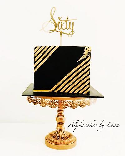 Black and gold - Cake by AlphacakesbyLoan 