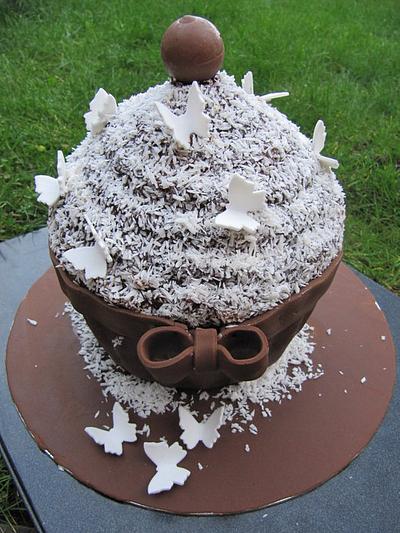 Giant Lamington Cupcake - Cake by Just Because CaKes