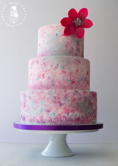 Watercolour effect cake - Cake by Kerry's Cakes and Treats 