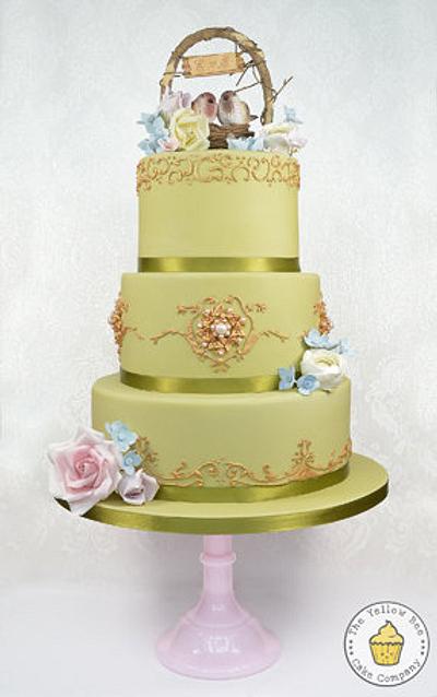 "Marie" Wedding Cake and Dessert Table. - Cake by Yellow Bee Sugar Art by Vicky Teather