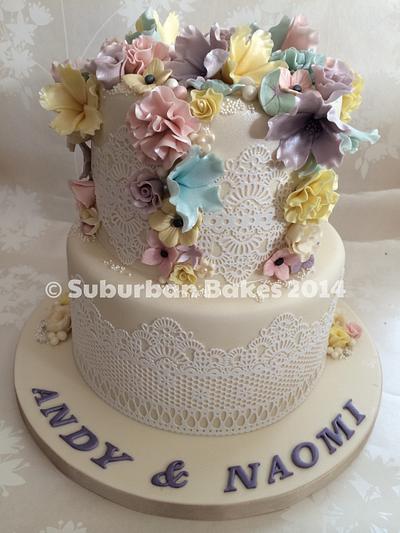 Engagement Cake - Cake by Suburban Bakes