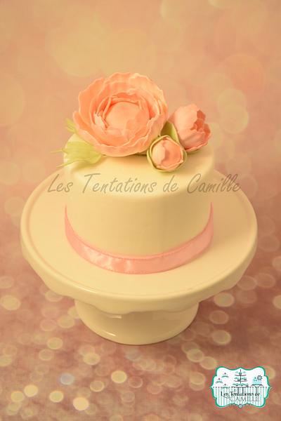 Peony cake - Cake by Les Tentations de Camille