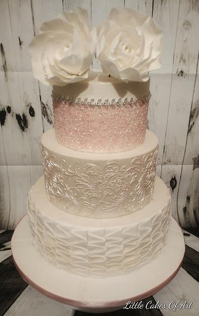 Zig zag ruffles and sparkles - Cake by Little Cakes Of Art