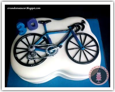 Torta de bicicleta de carrera - Cake by Creando en Azúcar