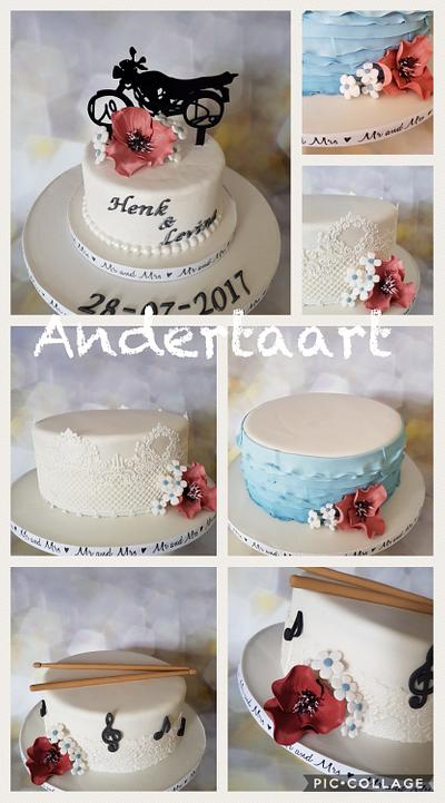 Harley topper and wedding cakes - Cake by Anneke van Dam
