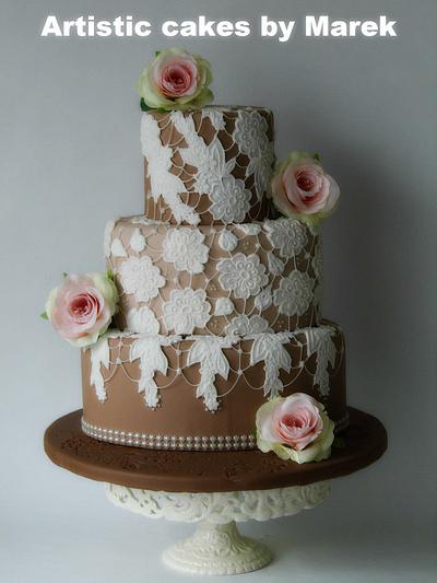 Wedding cake lace - Cake by Marek