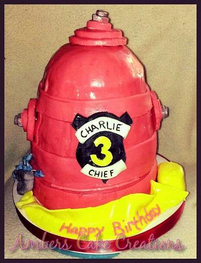 fire hydrant cake - Cake by amber hawkes