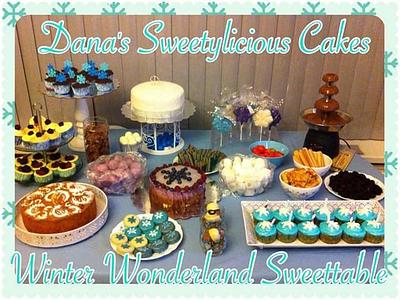 Winter wonderland christmas sweettable - Cake by Dana Bakker