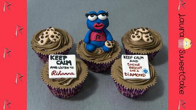 'Cookie Monster as Rihanna' Cupcakes - Cake by Laura Dachman