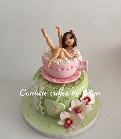 BD cake ,,lady in a cup,, - Cake by Couture cakes by Olga