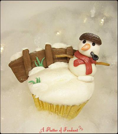 Vintage Christmas Snowman - Cake by Jen McK Evans