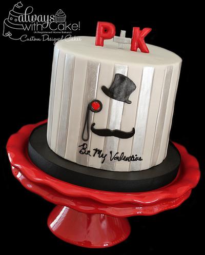 Hat's Off Valentine's Day Cake - Cake by AlwaysWithCake