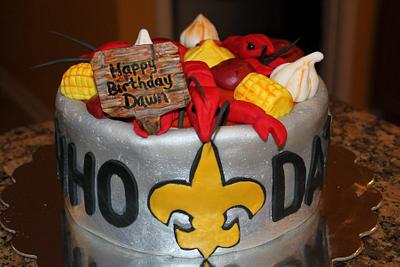 Who Dat Crawfish Boil Cake - Cake by Covered In Sugar
