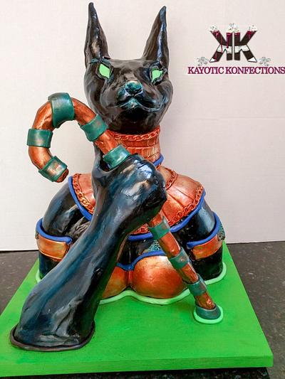 Egyptian Cat goddess - Cake by Kayotic Konfections 