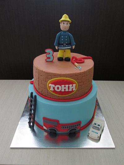 Fireman Sam Cake - Cake by sansil (Silviya Mihailova)
