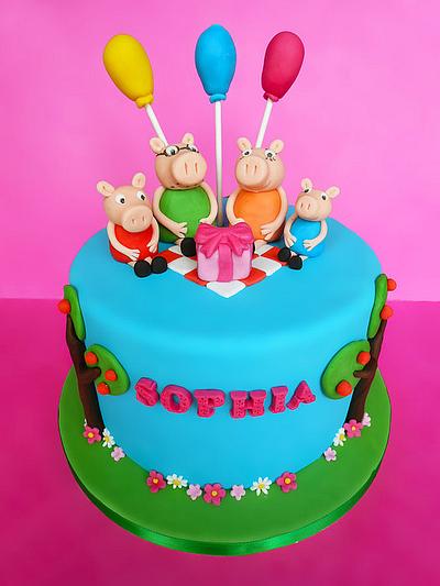 Peppa pig family picnic cake - Cake by Vanilla Iced 