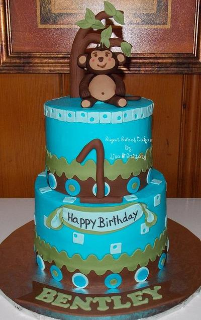 Monkey 1st Birthday - Cake by Sugar Sweet Cakes