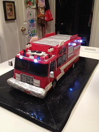 Fire Truck!! - Cake by Kristi's Cakery